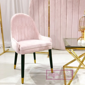 Design moderne unique rose velours tissus canapé chaises - Product Image 1