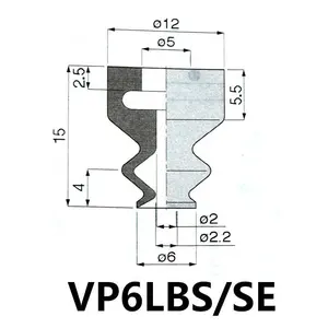 Ventouse sous vide ondulée souple pneumatique buse d'aspiration de manipulateur fort industriel VP6/8/10/15/20LBS