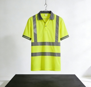 Camiseta Polo Ligera de Alta Visibilidad con Protección Solar y Reflectante para Tráfico y Correr, Personalizable - Product Image 1