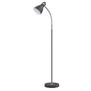 Metal Floor Lamp, Adjustable Goose Neck Standing Lamp with Heavy Metal Based