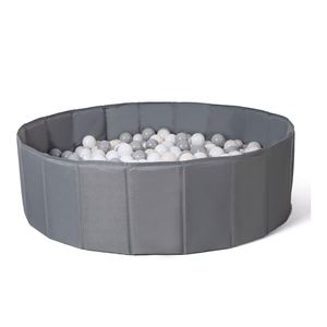 Tente de jeu pliable de couleur neutre et de qualité supérieure, parc de jeu pour bébé avec piscine à balles et sac de rangement - Product Image 2