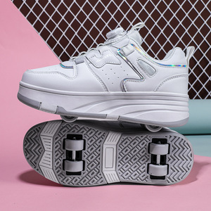 Chaussures de skate pour enfants Gagatu avec quatre roues pour les sports de plein air et les tenues décontractées, taille 30-38 - Product Image 2