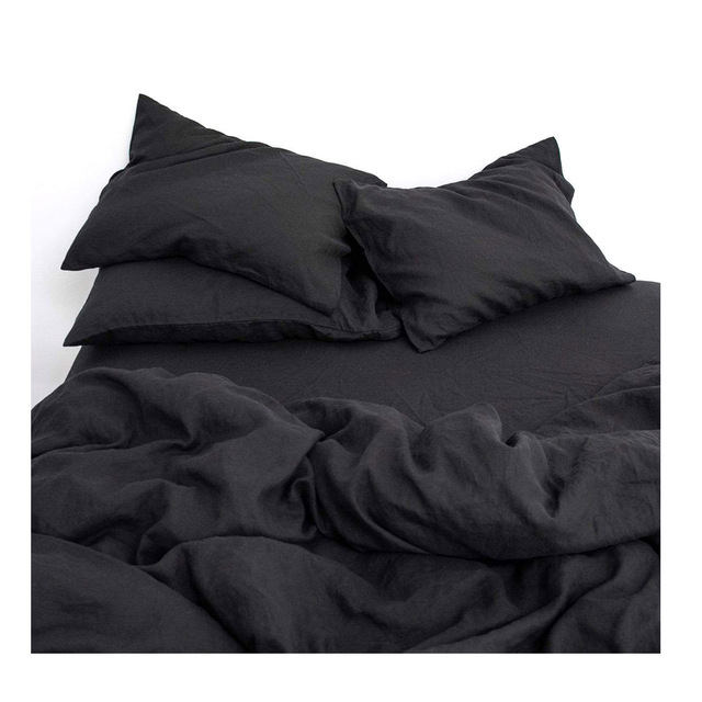 Luxury  Hotel Bedding Set Bed Sheet Linen 100% Quilt Cover Black Duvet Cover Set  Bed Sheet Set