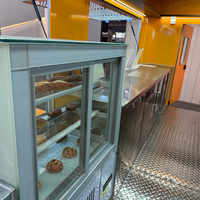 Remorque alimentaire pliable entièrement équipée Austar en aluminium pour la vente de glaces et de gelatos, idéale pour les desserts froids