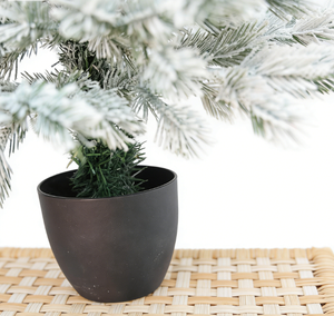 Sapin de Noël artificiel floqué de haute qualité, <span class=keywords><strong>personnalisé</strong></span>, écologique, en pot de petite taille, multicolore, à piles - Product Image 2