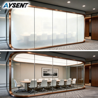 Système de cloisonnement intelligent en verre PDLC expert, opaque, isolant thermique, design moderne pour la maison, le bureau, l'appartement, la cuisine
