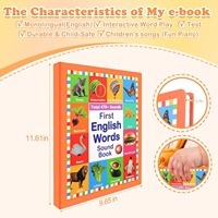 Livre sonore éducatif pour l'apprentissage précoce, couverture rigide en carton, livres interactifs parlants intelligents, livres tactiles musicaux pour bébés et tout-petits