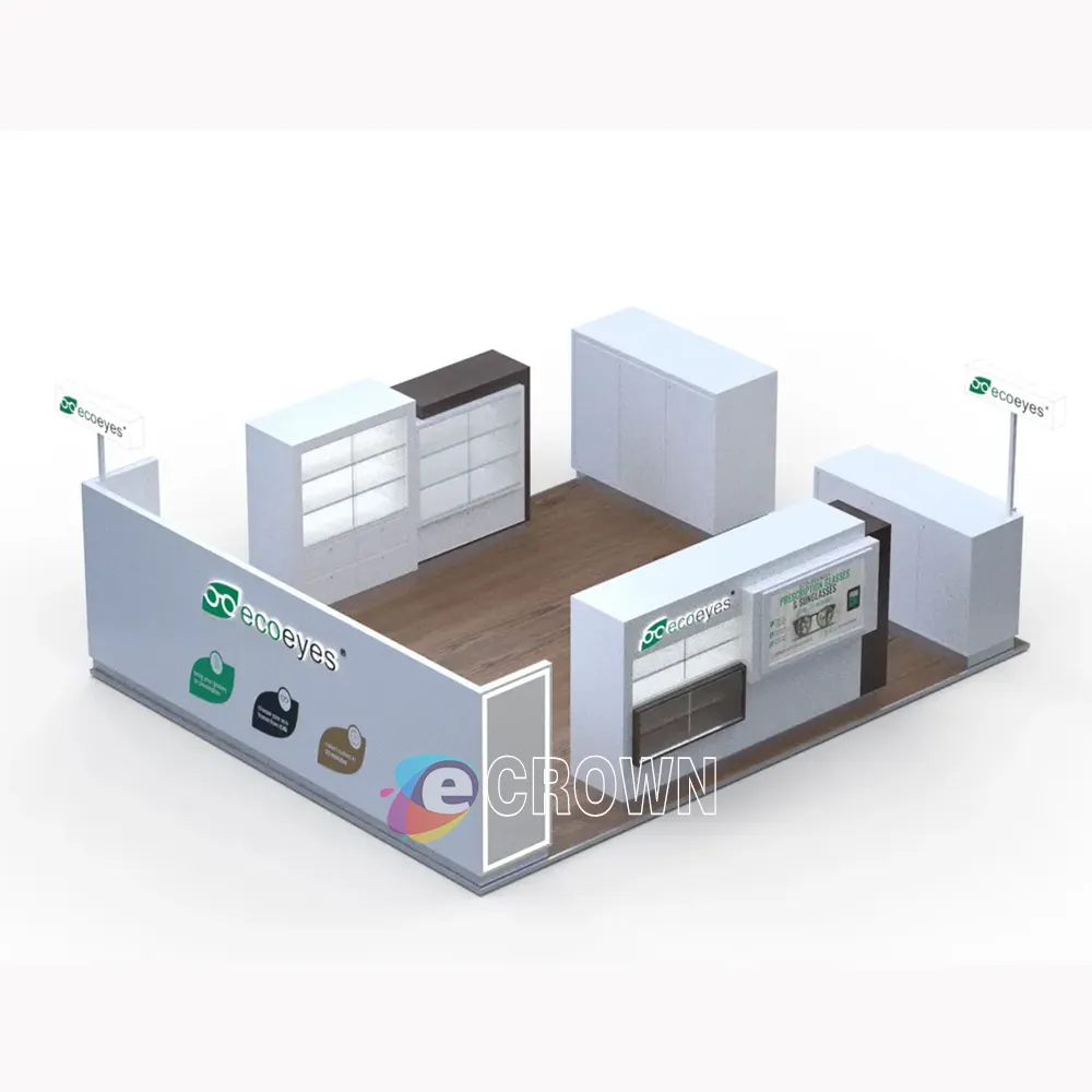 Eyewear eyecare counter optical display Showcase kiosk fitting optical kiosk optical kiosk OEM