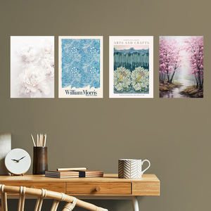 Expédition rapide mode métal impression fleur marché mur Art décor <span class=keywords><strong>botanique</strong></span> étain impression aimant monté personnalisé métal affiche - Product Image 5