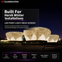 Écran LED en maille média décoratif IP68 pour tunnel de parc et façade de bâtiment