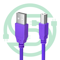 Kabel Printer USB 2.0 Grosir, Kabel USB Printer Tipe A Male ke Tipe B Male untuk Printer Scanner HP Canon Lexmark Epson Dell 1m 3.3ft