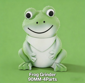 Rukioo Classic Cute Frog Design Zinc Alloy & <b>Plastic</b> 4-Part 90mm Large Dry Herb <b>Grinder</b> - Product Image 2