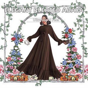 Robe longue plissée élégante et décontractée pour femme, avec fermeture éclair au dos et ceinture, en polyester, qualité supérieure, 9,9 USD - Product Image 2