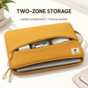 Lightweight Padded Nylon Cloth <b>13</b> to 15.6 Inch Notebook Carrying Case for Business Commute Customizable <b>Laptop</b> Bag - Product Image 6