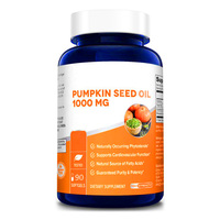 Complément alimentaire en marque propre, capsules molles d'huile de graines de citrouille 1000 mg pour le soutien de la prostate et des voies urinaires