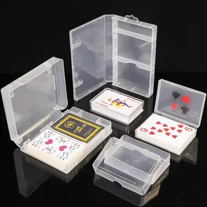 Plastik Akrilik Jelas Permainan Kemasan Kartu Ukuran 57X87Mm Kotak Kartu Kontainer Bermain Kartu Kasus untuk Sepeda Poker Tarot