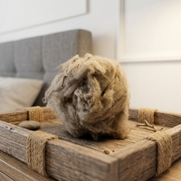 Fibre de polyester recyclée colorée pour tissus non tissés et feutres aiguilletés