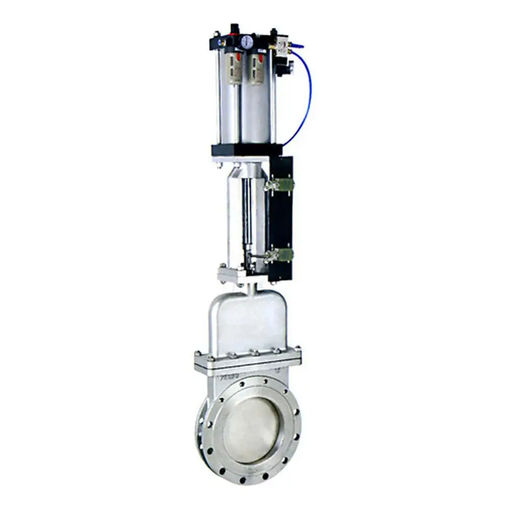 pneumatic control valve 4 inch Double Flanged 304 Pneumatic Actuator Air Operated Knife Gate Valve