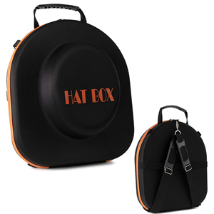Travel Fedora Hat Box Crush Proof Carry On with Luggage Strap and Shoulder Strap Cowboy Hat Carrying Case