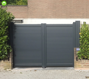 Bonita puerta batiente de aluminio recubierta de polvo con diseño de grafiti fácil de abrir cercado <span class=keywords><strong>enrejado</strong></span> y puertas producto - Product Image 3