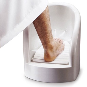 UK Muslim Prayer Automatic Washing Acrylic Plastic Foot Wash Wudu Basin