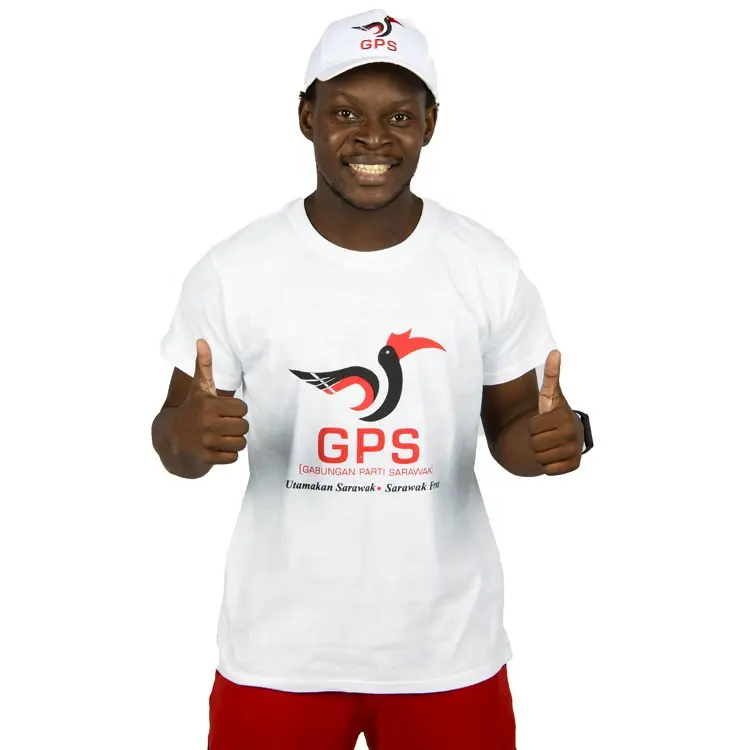 मलेशिया थोक सस्ते आदमी पॉलिएस्टर कपास सादे रिक्त सफेद शर्ट बनाने की क्रिया अभियान चुनाव टी शर्ट