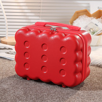 Étui de rangement rigide de 14 pouces pour outils de maquillage avec sangle de chariot à roulettes
