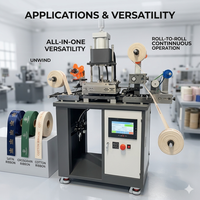 Nova Máquina de Estampagem a Quente Pneumática Automática Contínua T&D para Fitas e Etiquetas (Rolo a Rolo)