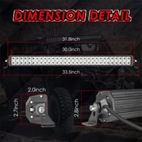 30 pouces droite double rangée 300W haute luminosité livraison gratuite usine directe en gros LED barre lumineuse pour camion