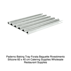Perforated Baguette <b>Baking</b> <b>Tray</b> 60 × 40 cm, <b>Silicone</b>-Coated Paderno - Product Image 2