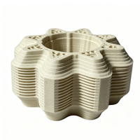Pièce cylindrique en nid d'abeille imprimée en 3D, composant structurel léger pour le prototypage et les tests industriels