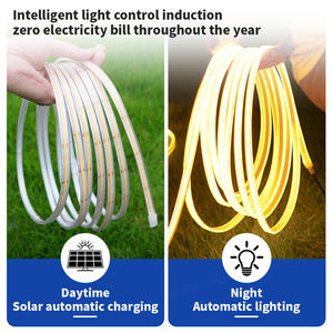 Tira de Luces LED COB con Energía Solar, Regulable, 36V, IP65, Impermeable, con Control Remoto, Luz de Neón LED Flexible y Suave - Product Image 3