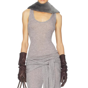 Women's Solid Color Low Neck Camisole, Slim Sexy Minimalist Design Casual <b>Layering</b> Tank <b>Top</b> - Product Image 1