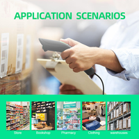 Escáner de Código de Barras Inalámbrico 2D Ligero, Lector de Códigos QR USB con Detección Automática y Modo Continuo para Logística Minorista