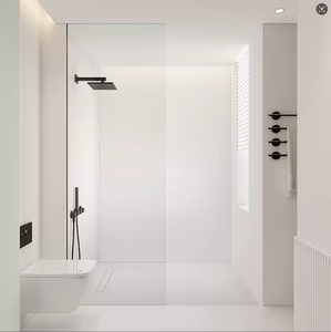 Panneaux rectangulaires modernes en verre trempé et portes de douche à écran fixe élégants et pratiques pour les hôtels et les villas