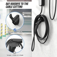 Organisateur de câble de chargeur EV mural ABS pour la maison/le garage, compatible avec les prises Tesla Type 2/J1772/GBT, neuf