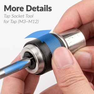 International 2-Piece Adjustable <strong>Tap</strong> <strong>Socket</strong> Special Wrench <strong>Set</strong> M3-M12 Chuck - Product Image 3