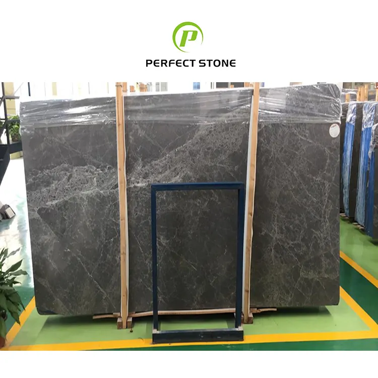 Her`mes Grey Marble Slab Wholesale Marble Competitive Price Dark grey brushed marble
