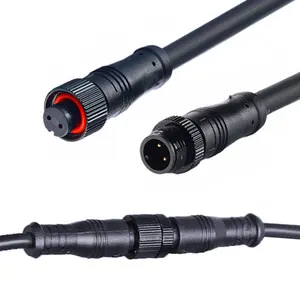 M12 connector male to female extension wire sjow power cable for radon air exhaust fans in buildings