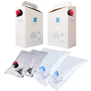 Aluminum Transparent BIB 3L 5L 10L 20L Plastic Tap Bag For Drinking Water Wine Juice Bag In Box With Butterfly Valve Vitop
