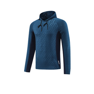 Venta al por mayor hombres sudadera Fitness al aire libre con capucha de los hombres de secado rápido Deportes sudaderas con capucha de manga larga para los hombres - Product Image 1