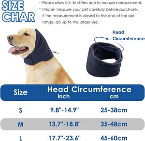 Silenciador de capucha para perro de alta elasticidad, alivio de la ansiedad, accesorio de ropa transpirable para mascotas, bufanda cálida para cuello y orejas - Product Image 2