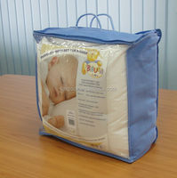 Sac de vente au détail réutilisable Texpack OEM personnalisé en plastique PE PVC vinyle non tissé avec fermeture éclair pour couette, édredon et couverture