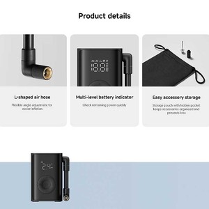 Compresor de Aire Eléctrico Digital Portátil <span class=keywords><strong>Xiaomi</strong></span> Mijia con Pantalla LED, Monitor de Presión de Neumáticos de 150 psi para Motocicleta/Bicicleta Eléctrica - Product Image 3