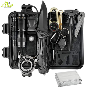 <span class=keywords><strong>Kit</strong></span> de Survie d'Urgence Populaire 14 Pièces : Équipement Tactique SOS pour l'Aventure, le Camping et les Voyages en Plein Air - Product Image 1