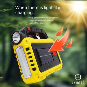 Lampu LED tenaga surya berperingkat IP65 luar ruangan kuat dengan baterai 2400mAh daya tahan lama Jalan & lampu sorot untuk lampu darurat berkemah - Product Image 3