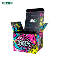 Boîte à chapeau en carton ondulé personnalisée avec impression graffiti haut de gamme FUSSEN, emballage personnalisé avec logo pour les petites entreprises, dropshipping
