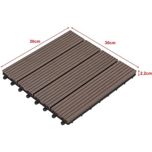 Piastrelle in composito di plastica di <span class=keywords><strong>legno</strong></span> fai-da-te da 300*300mm piastrelle <span class=keywords><strong>per</strong></span> decking in wpc ad incastro <span class=keywords><strong>per</strong></span> <span class=keywords><strong>giardino</strong></span> <span class=keywords><strong>patio</strong></span> esterno - Product Image 5
