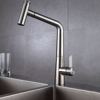 Robinet de cuisine moderne pour HD25 en acier inoxydable, monocommande, avec cartouche céramique, thermostatique, commande par bouton-poussoir