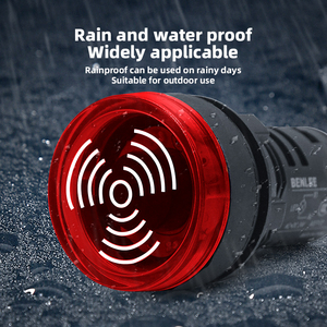 BENLEE 22mm IP65 12V 24V 110V 220V Zumbador DE SEGURIDAD intermitente de plástico <span class=keywords><strong>industrial</strong></span> con lámpara - Product Image 3
